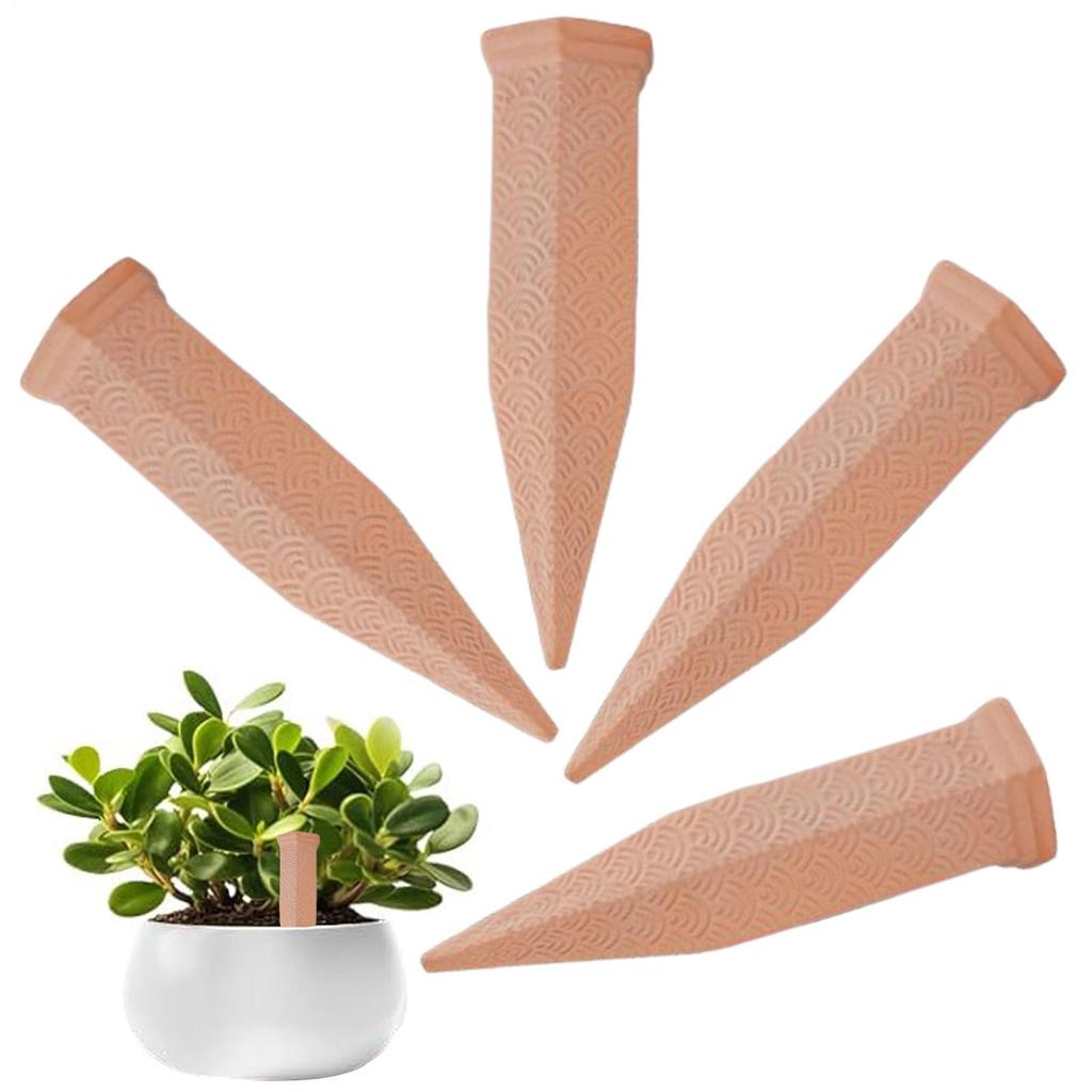 Self Watering Spikes 4 Pieces Plant Watering Spikes Automatic Terracotta Planter Drip Irrigation System For Houseplants