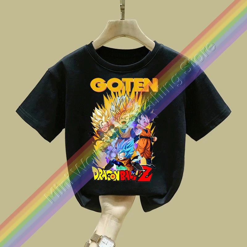 2026 Summer New  Digita Printing Japanese Anime Dragon Ball Boys and Girls Tshirt Children Street Leisure Fashion Cosplay Top