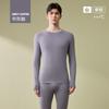 Womens Mens Thermal Underwear Set Natural Cotton Camellia Oil Fleece Lined Long Johns Round Neck High Stretch Winter Base