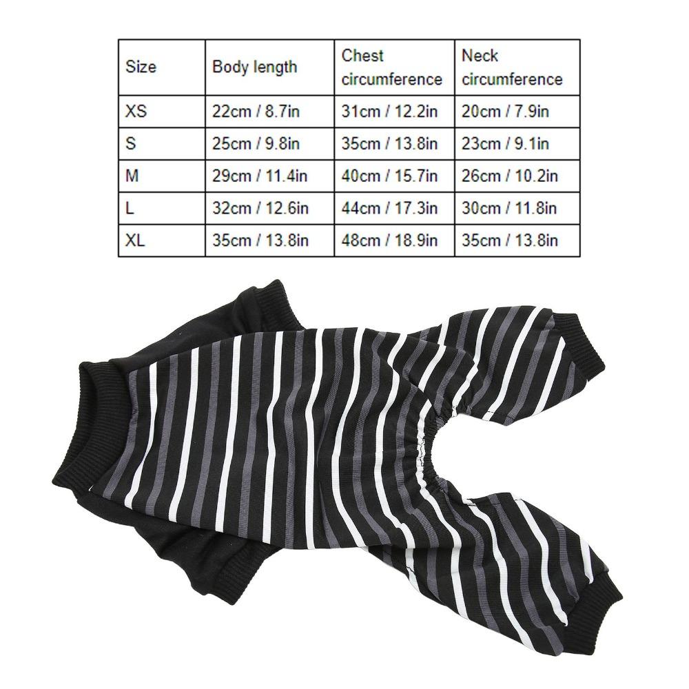 Light Weight Pet Jumpsuit Striped Print Cat Home Wear Pet Loungewear  Small Breed Use