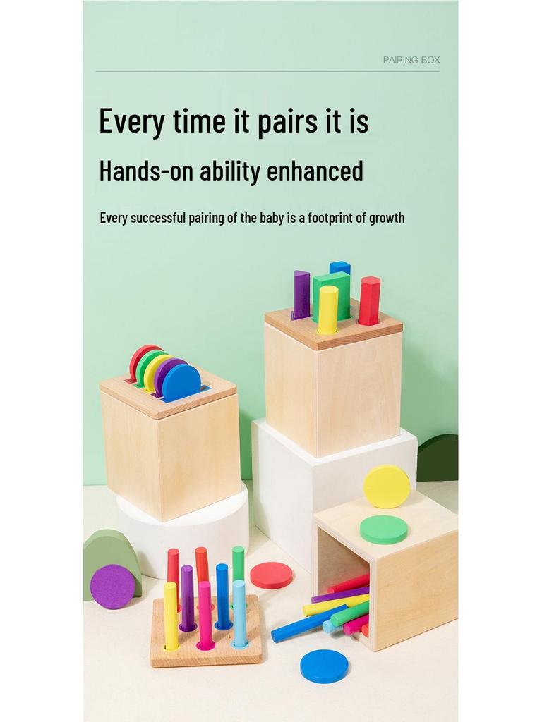 Montessori Wooden Shape & Color Sorting Toy for Ages 1-3
