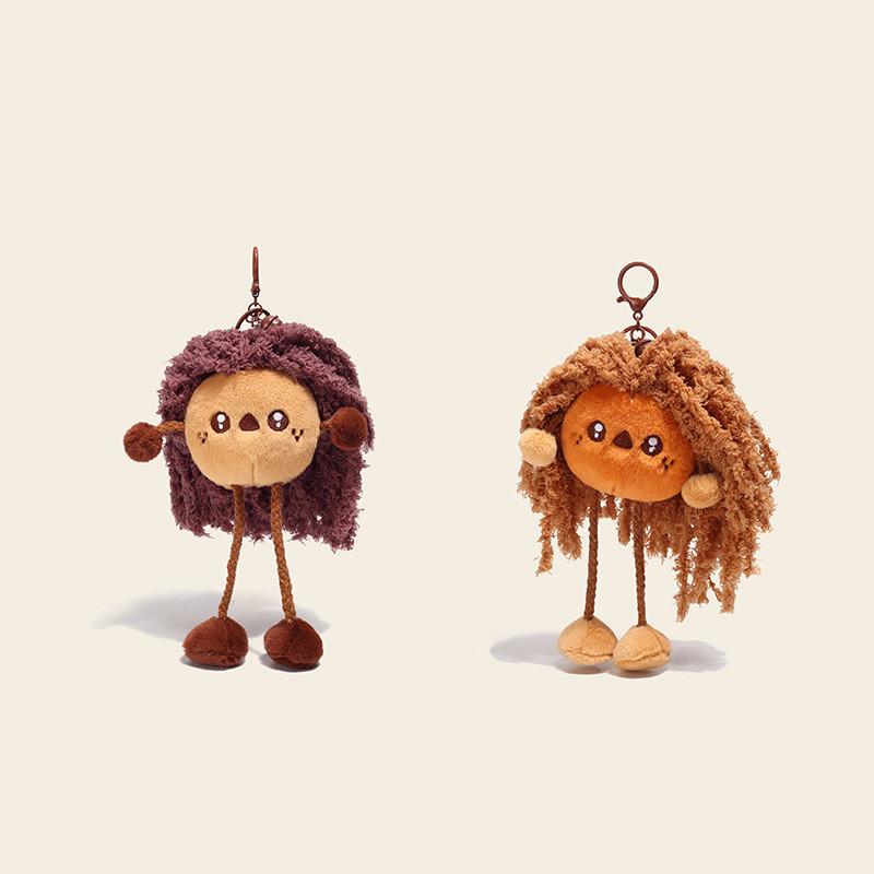 Quirky Colorful Potato Girl Plush Keychain Trendy Unique Design For Keychains