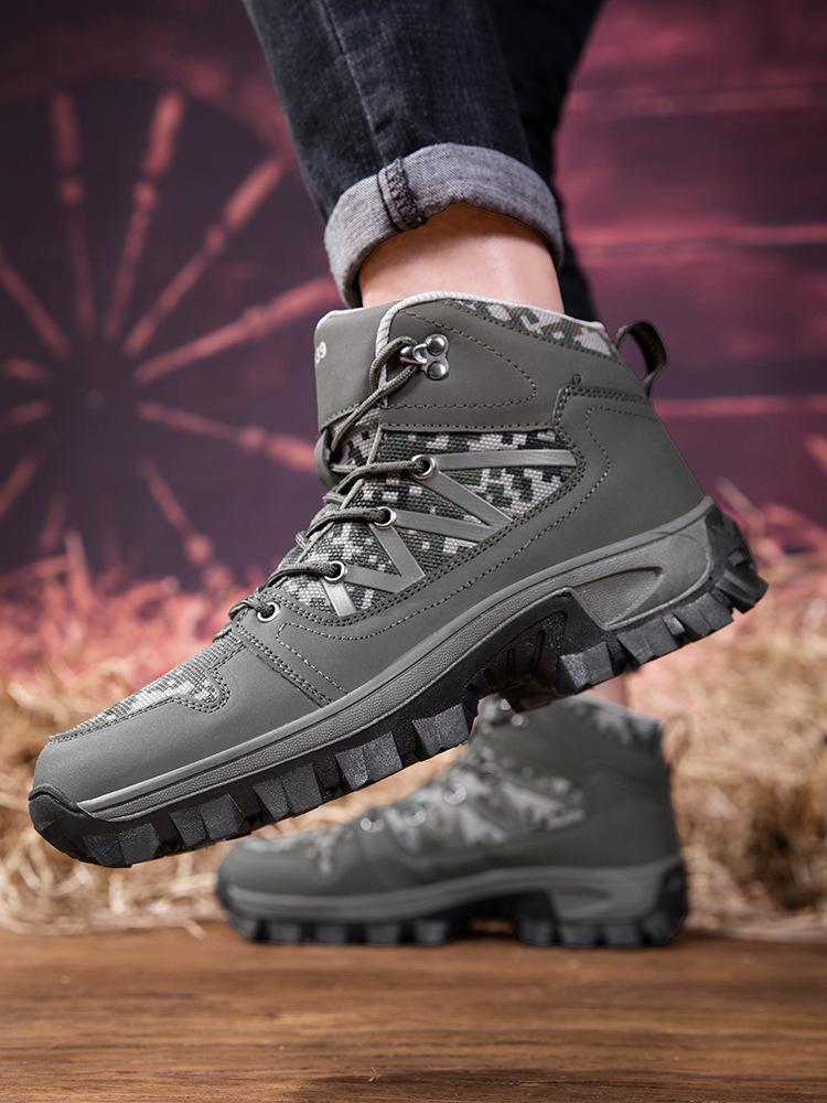 New High-top Outdoor Shoes Men's Hiking Shoes Women's Hiking Shoes Waterproof and Non-slip Sports Shoes Breathable Travel Shoes Men