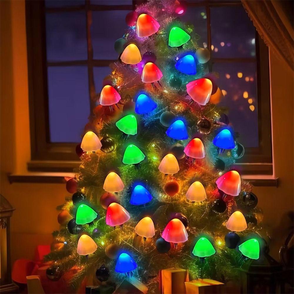 Waterproof Design Solar LED String Lights 3.5/3.8/5m Color Changing Mushroom Solar Lights 8 Modes Mini Mushroom Lights