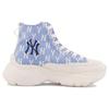 MLB Chunky High Cushioning Anti-Slip And Wear-Resistant High-Top Chunky Sneakers Unisex Blue Sneakers 3ASHULM2N-50BLL