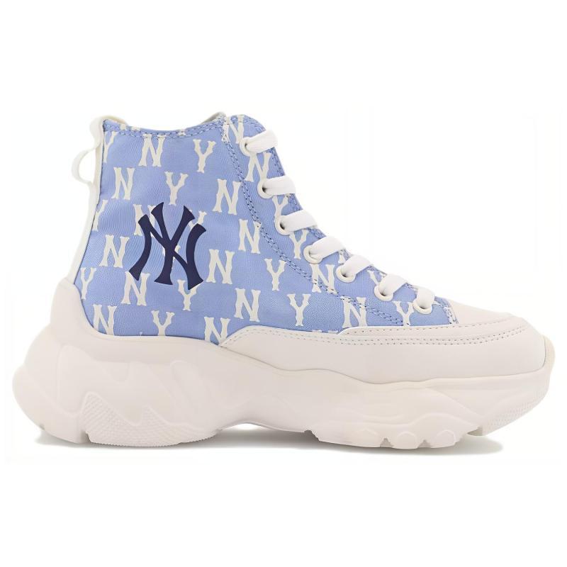 MLB Chunky High Cushioning Anti-Slip And Wear-Resistant High-Top Chunky Sneakers Unisex Blue Sneakers 3ASHULM2N-50BLL