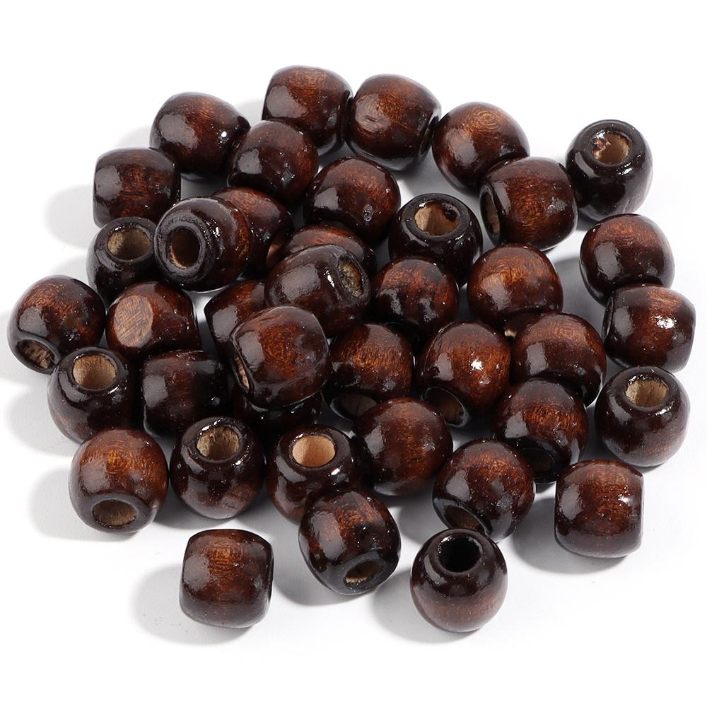 Natural Wooden Beads Colorful Eco-Friendly High Quality Large Hole Loose Beads DIY Handmade Bracelet Necklace Toy Accessories