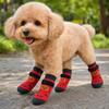 4PCS Breathable Halloween Pet Socks Soft Warm Adjustable Anti-Slip Dog Socks Elastic with Strap Paw Protectors Slippery Floors 2