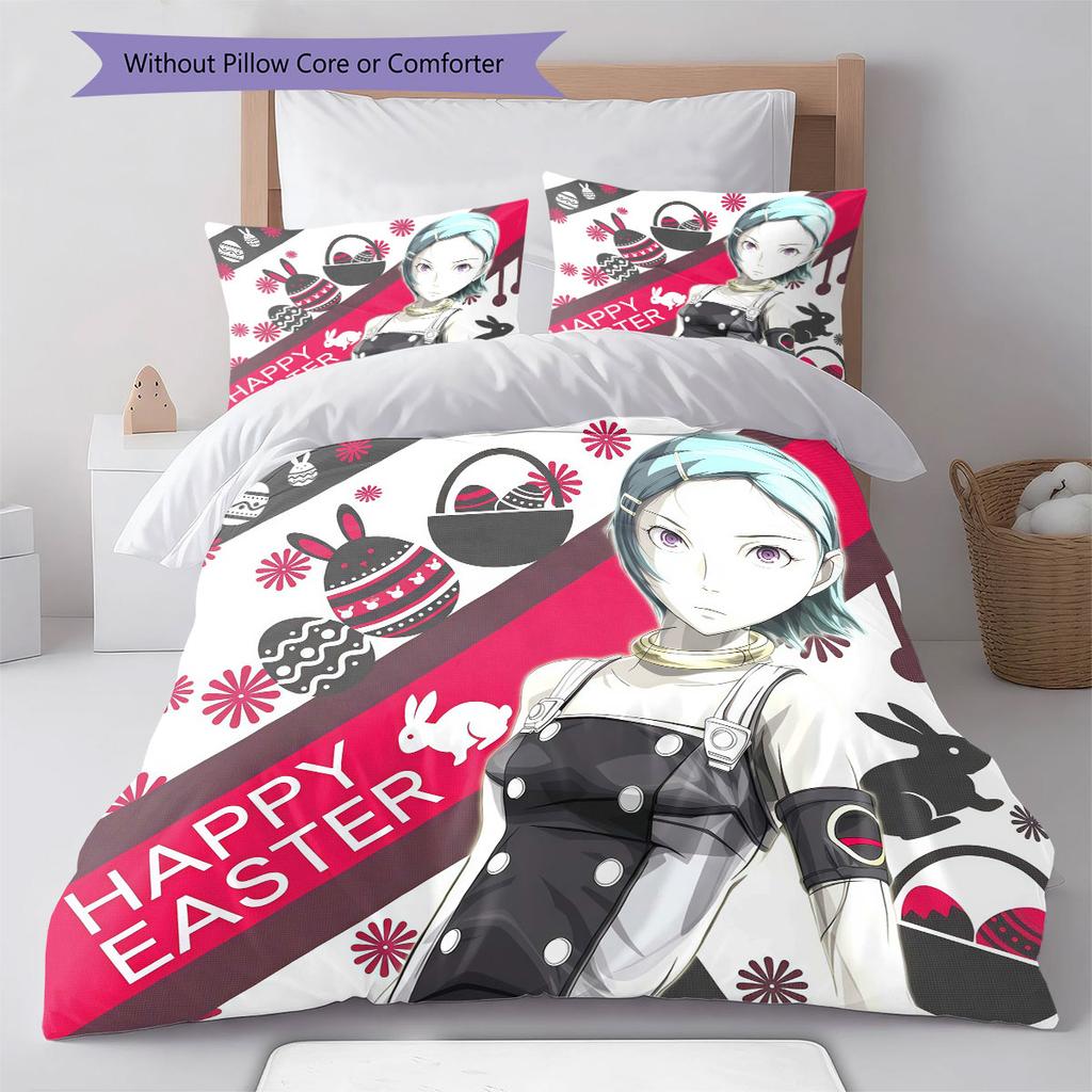 Eureka Seven Pattern Bedding Quilt Set Quilt Cover Pillowcase Home Decoration Birthday Gift (1 * duvet cover + 2 * pillowcase, without core)
