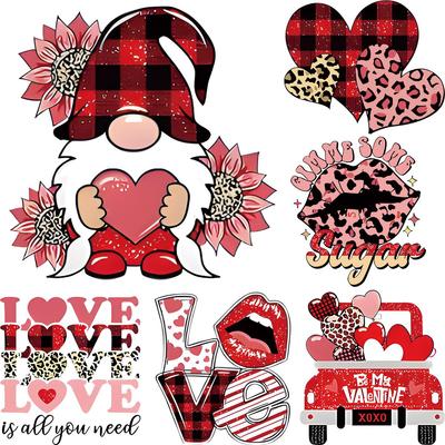 Neueste Valentinstags-Aufbügelsticker Herz Luftballon LIEBE Kleidung Heißpresse Aufnäher Für Hoodies Kissenbezug Sweatshirts