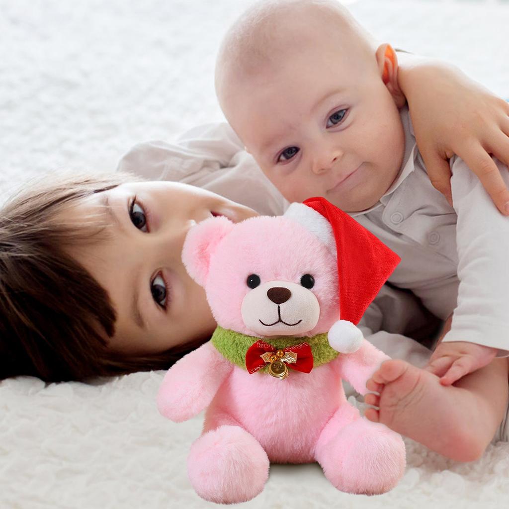 Bell Christmas Bear Teddy Bear Doll Plush Toy Cute Bear Doll Christmas Gift