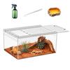Reptile Terrarium Kit, 30*18*15 Cm, Reptile Breeding Box, Magnetic Acrylic Case, for Tarantulas, Hermit Crabs, Jumping Spiders, Iguanas, Leopard Gecko