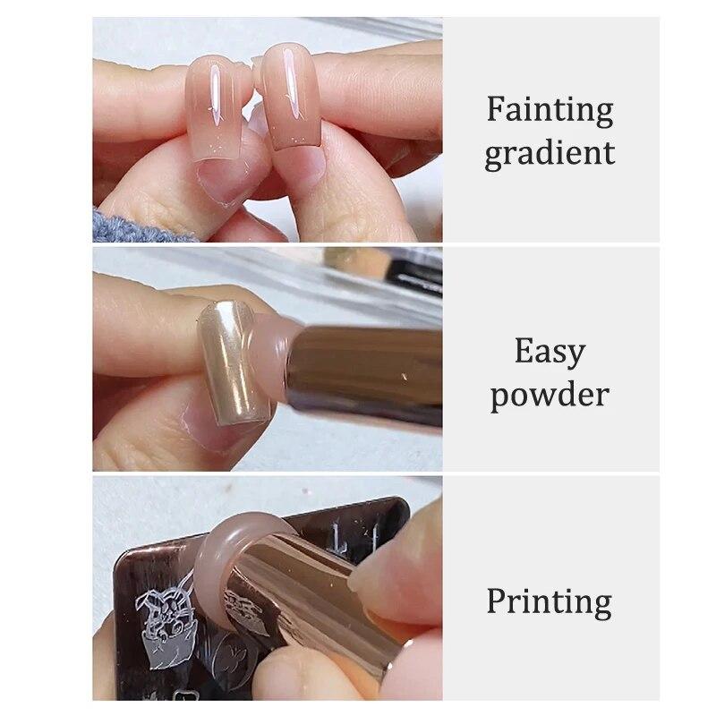 3 Colors Selling Tapping Gel Gradient Halo Dyeing Silicone Rod Portable Multifunctional Reusable Nail Brush Lip Brush Special Tool
