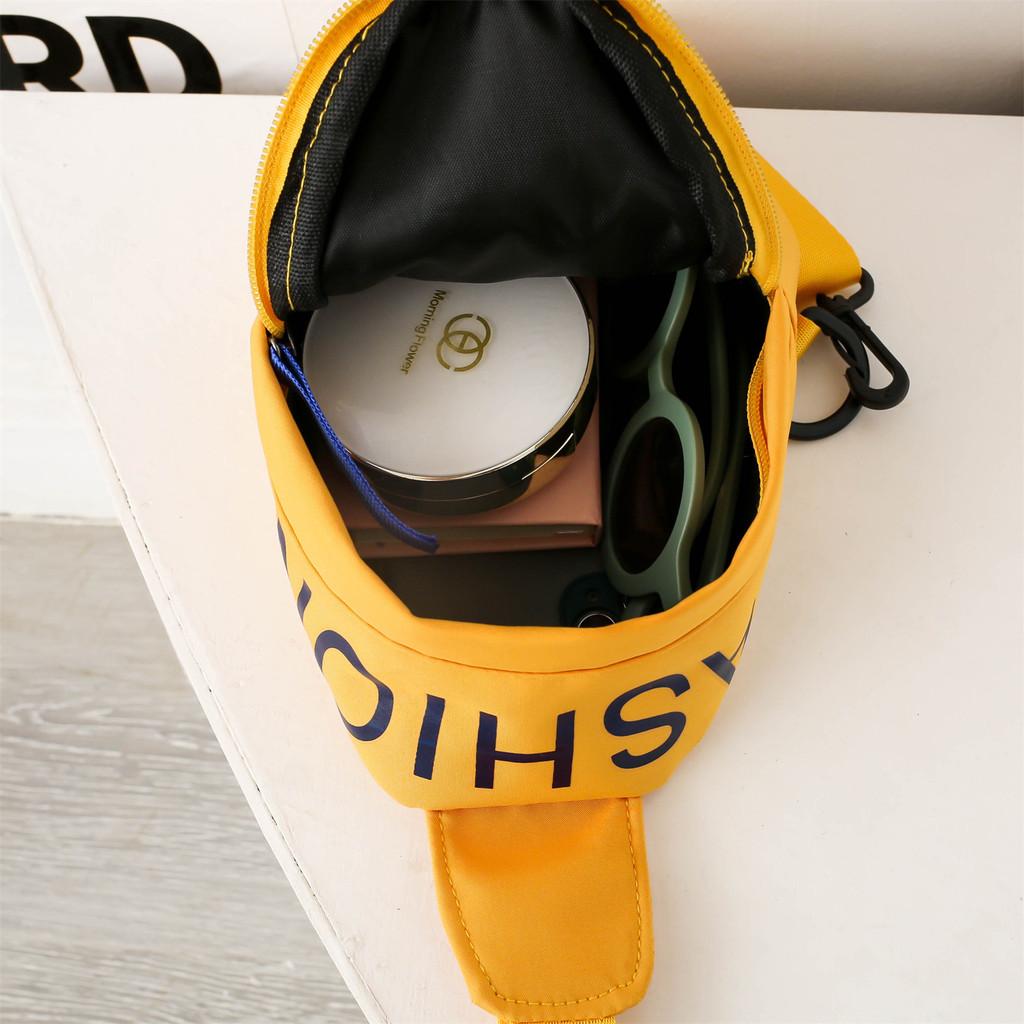 Stylish Ins New Trendy Boys Sling Bag Lightweight Canvas Letter Crossbody Backpack