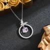 Elegant Rhinestone Heart Clavicle Necklace - Japanese Retro Design