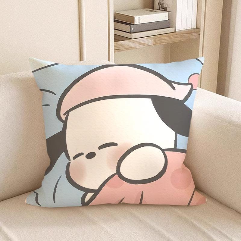 Cute Cartoon-Printed Pillowcases: Snoopy and Friends Designs! Sofa Cushion Cover, Room Decoration, Gifts