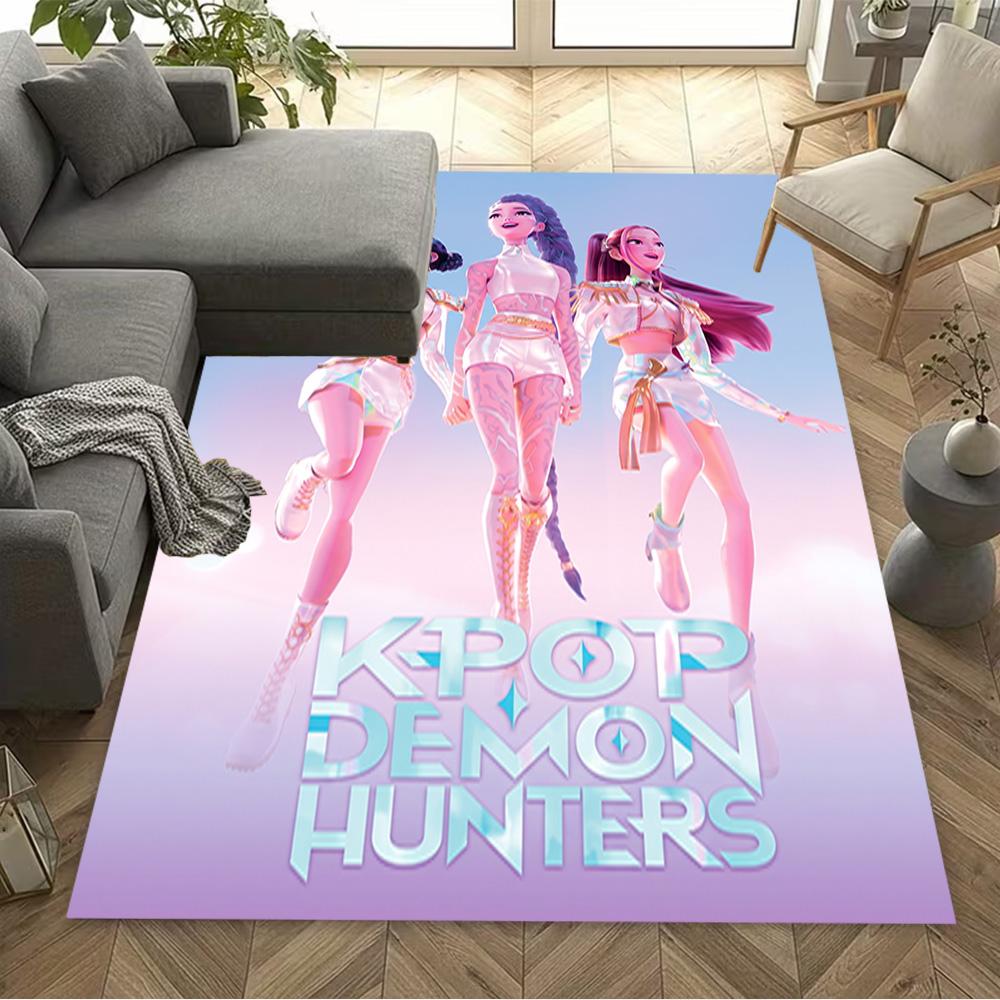 Neon Fashion Showdown Area Rug Design for Dining Room Game Room Playrooms Study room Anti-slip Rug Anime Office Decor