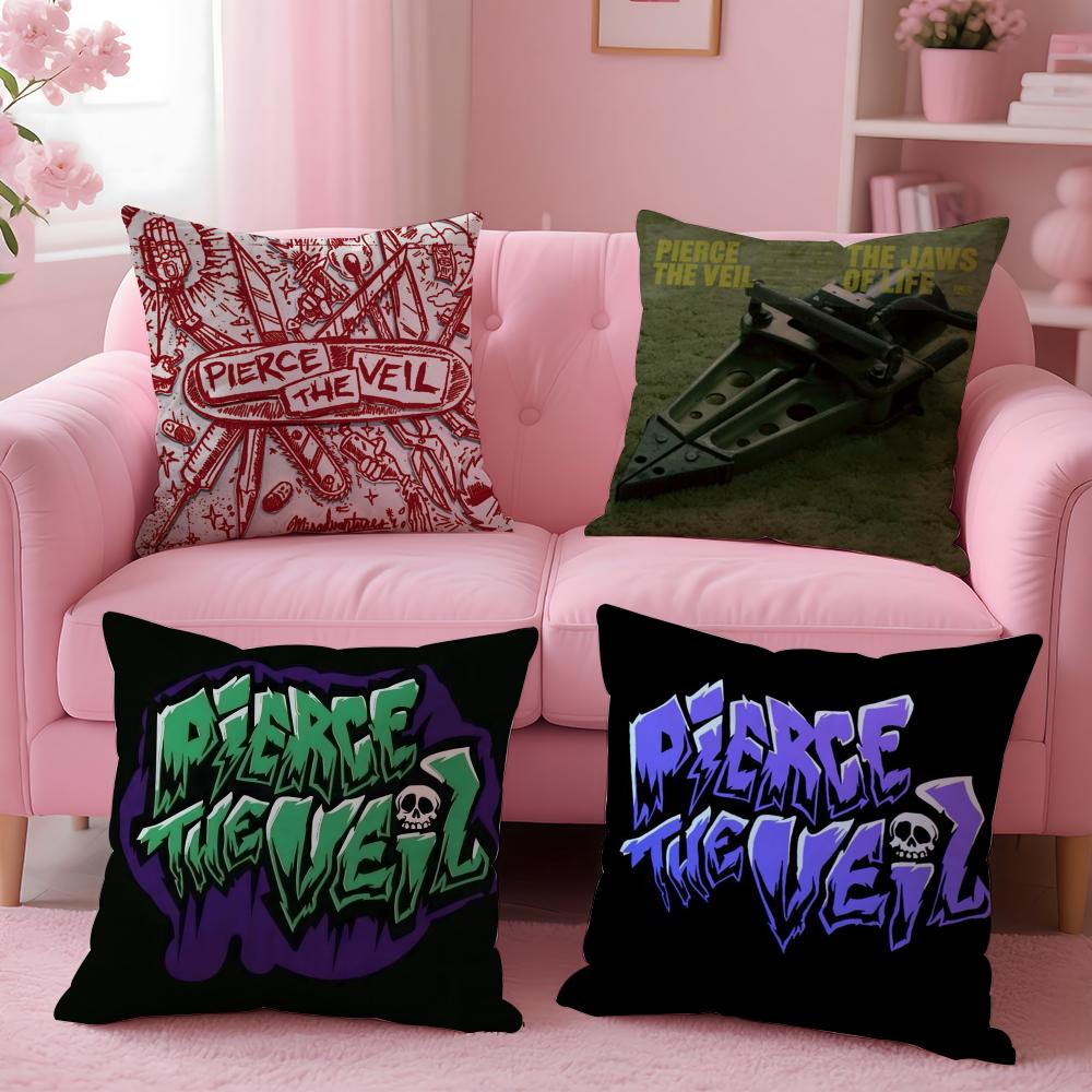 Pierce The Veil Cushion Cover Short Plush Double-Sided Printing Home Machine Washable In Warm Winter Pillow Case