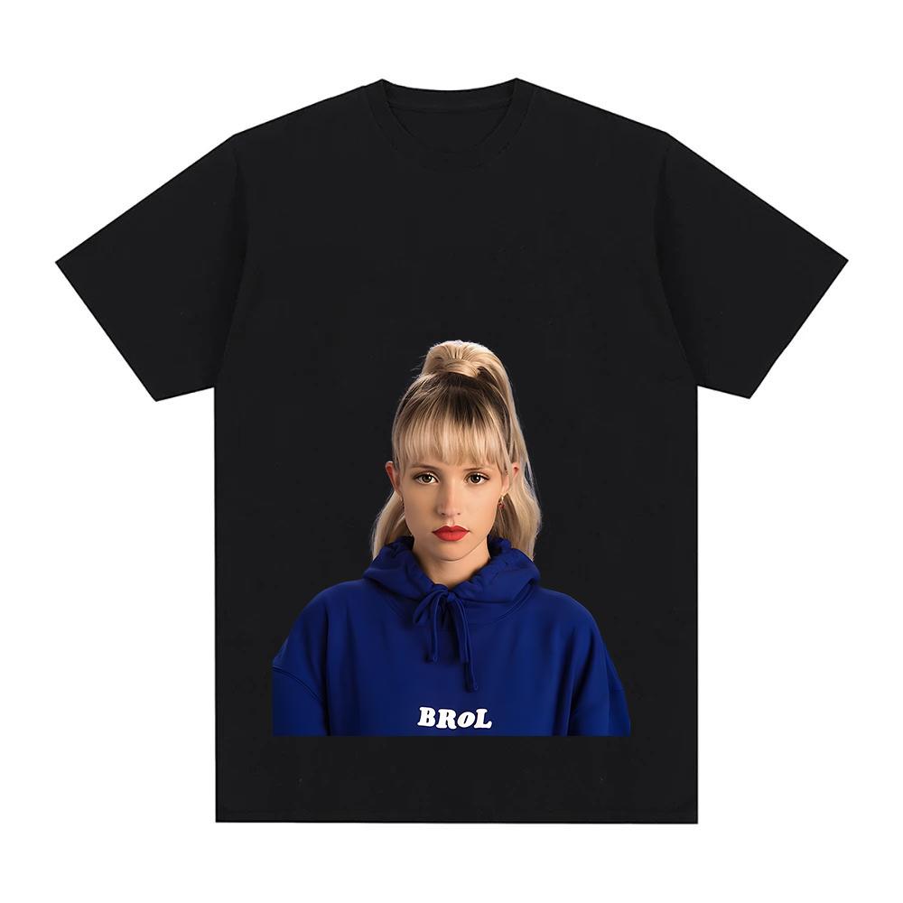 

Angele Van Laeken T-Shirt Classic Portrait Graphic Printing Tee-shirt Fashion Round Neck Tops Women/men Short Sleeve Cotton Tees XS чёрный