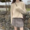 Women's Loose Korean Style Crew Neck Sweater Plus Size Versatile Spring Base Layer Knit Outer Wear Top Autumn Winter