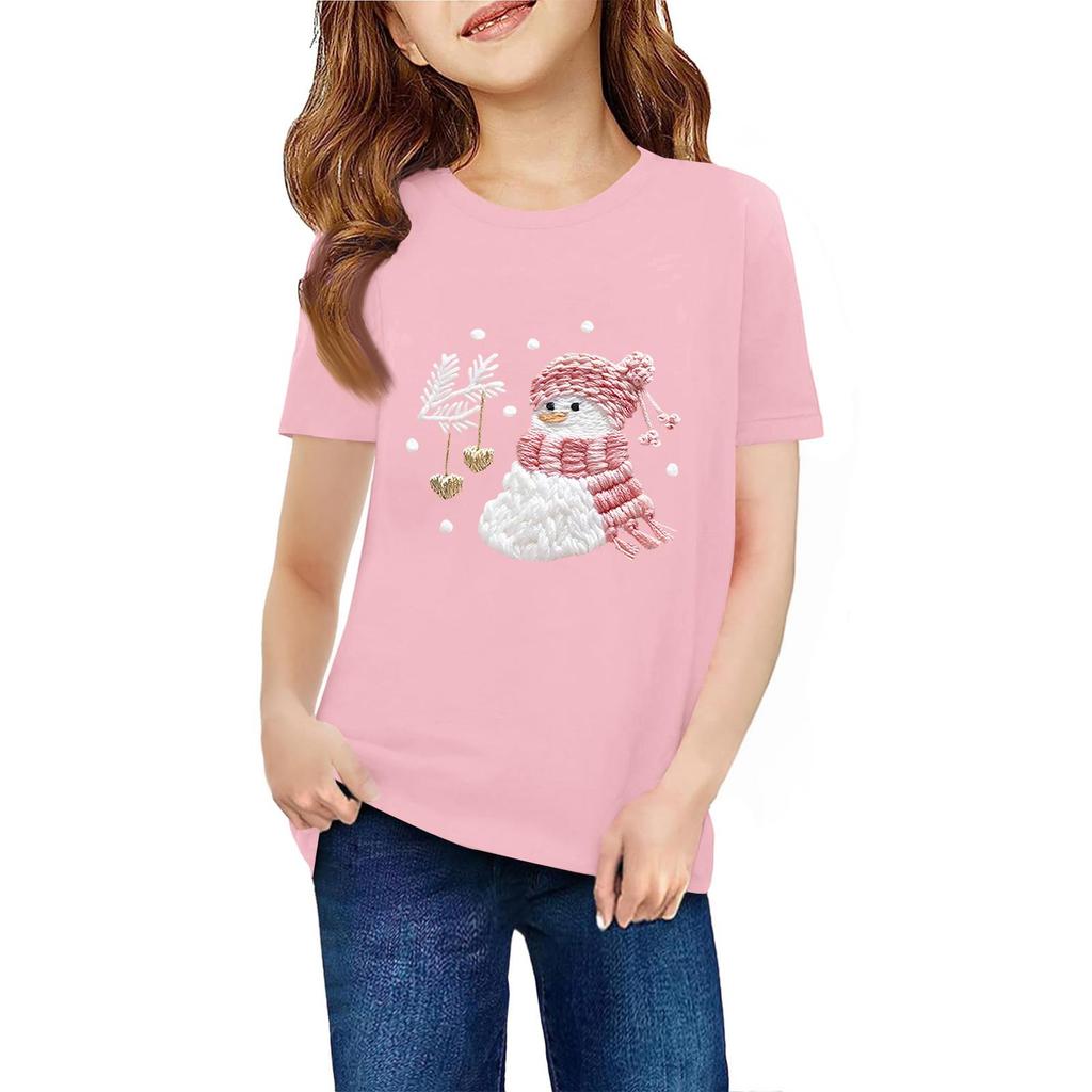 Children's Short Sleeve Neck T-Shirt Animal Print Daily Casual Top