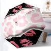 1pc Leopard Kisses Automatic Folding Umbrella - Compact 8-Rib Design, Durable Plastic & Iron, Lightweight for Outdoor Daily Use199
