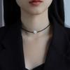 Elegante Schwarze Zirkon Schlüsselbein Halskette - Light Luxury Choker 2026