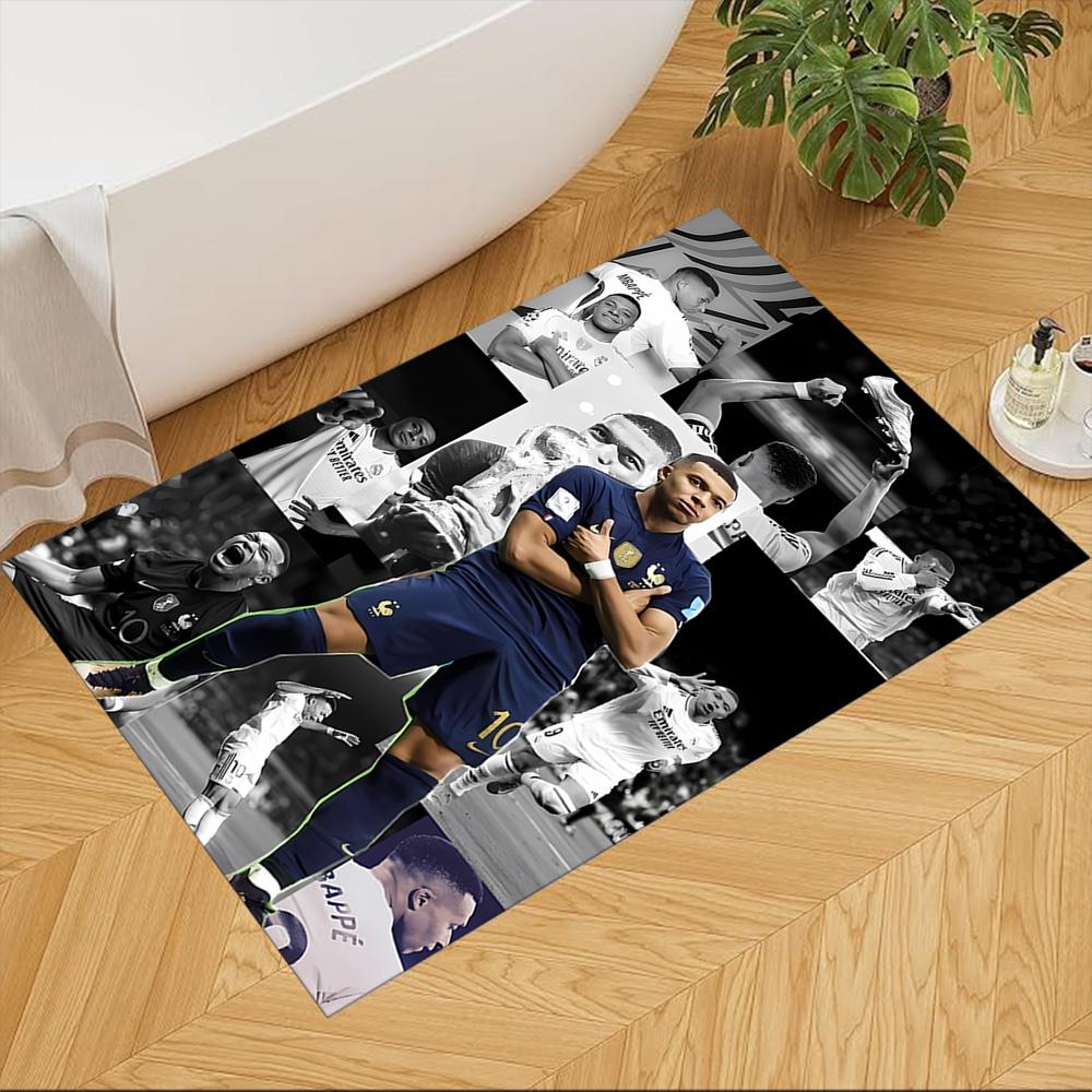Mbappe's Soccer Journey Floor Mat Suitable for Living Rooms Balcony Decorate room Kitchen Anti-slip Rug Office home decor Spiritual Gift