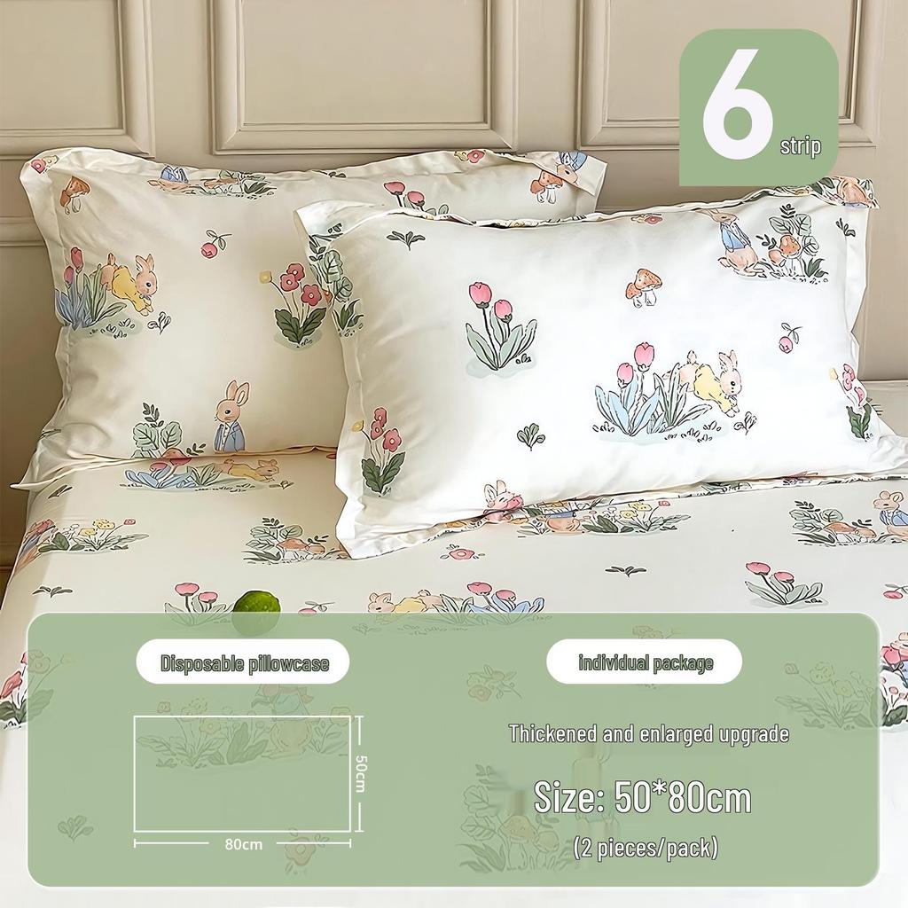 Thickened Disposable Travel Pillowcase & Duvet Cover Set for Single/Double Hotel Bedding