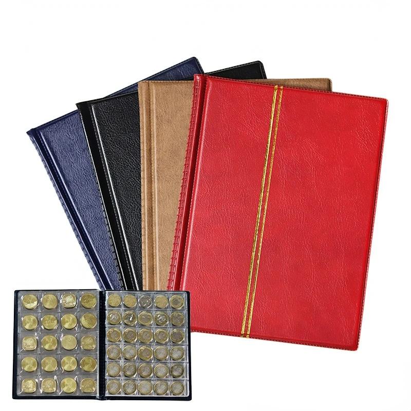 

250 Coins Collection Album Folder High Quality Royal Coin Collection Book PVC Transparent Inner Page 218*168mm чорний