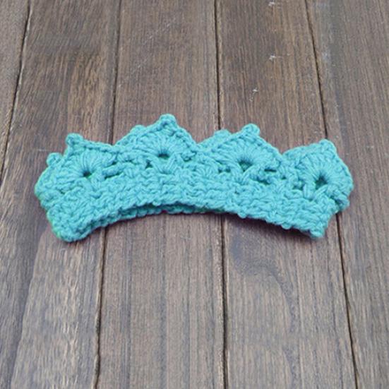 Cute Newborn Baby Girl Boy Crochet Crown Tiara Headband Knitted Headwear