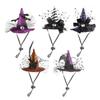 Decorative Pet Witch Hat Stripe Dog Bat Hat Pet Accessories Cat Cosplay Hat  for Photograph