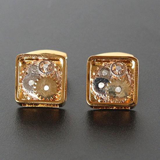 Kamakura Cufflinks Workshop Gold Square Gear Cufflinks Cf1525