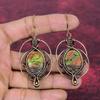 Unakite Earrings Copper Wire Wrapped Earring Handmade Genuine Gemstone Jewelry