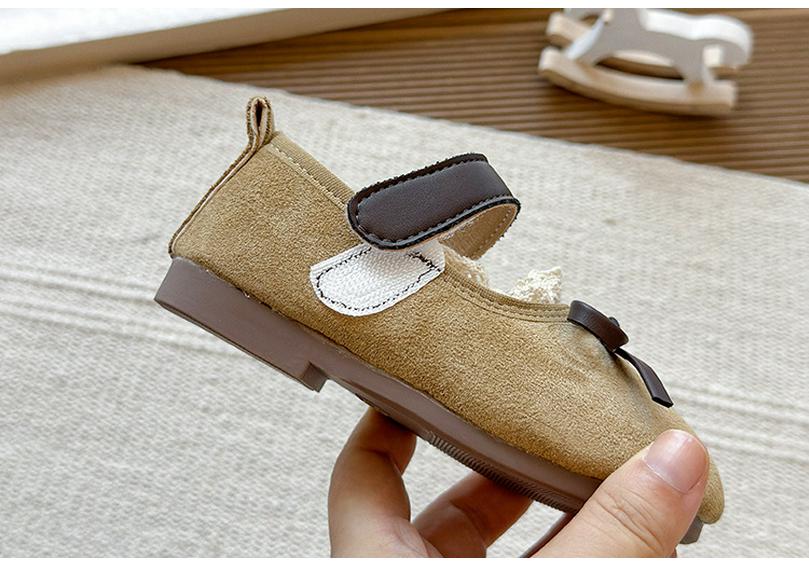 2026 Korean Style Mary Jane Flats: Soft Sole Suede Princess Shoes for Little Girls, Perfect for Spring and Autumn