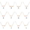 English Letter Twelve Zodiac Sign Constellations Theme Friendship Necklace Ins Pendant for Lover Friend Festival Gifts Rose Gold