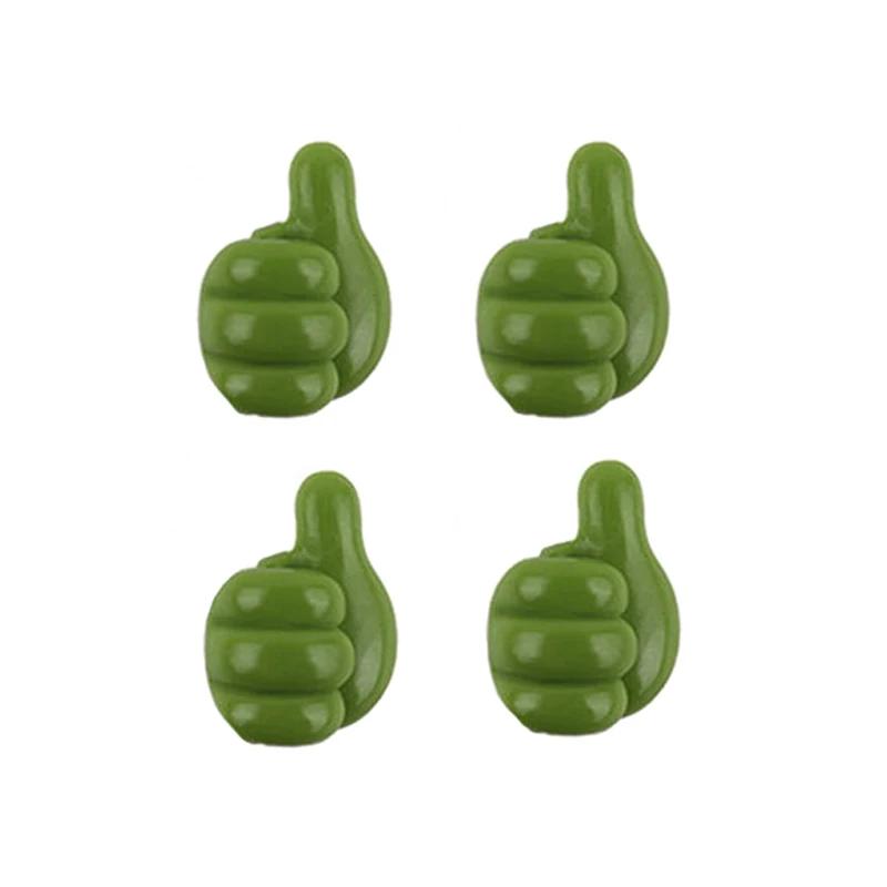 4Pcs Car Hand-shaped Hook Self-Adhesive Creative Silicone Thumb Strong Stickiness Without Leaving Mark Auto Accessories Interior