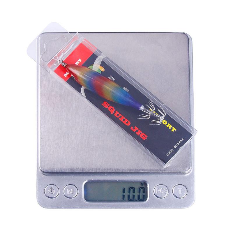 High Sensitivity Luminous Wood Shrimp Fake Bait8CM 6GSquid Hook Octopus Bait Sea Fishing Bass Special for Pike Perch