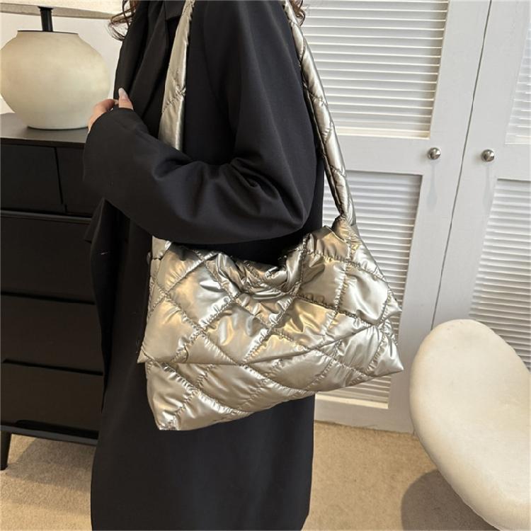 Women Down Cotton Padding Shoulder Bag Winter Messenger Bag Girls Crossbody Bag