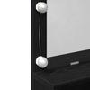 Makeup Table with Shelf Black Oak Effect 80 x 41 x 134.5 cm