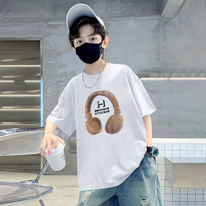 Jungen Kurzarm T-Shirt Sommer Cartoon Rundhals Kinder Baby Halbarm Oberteil