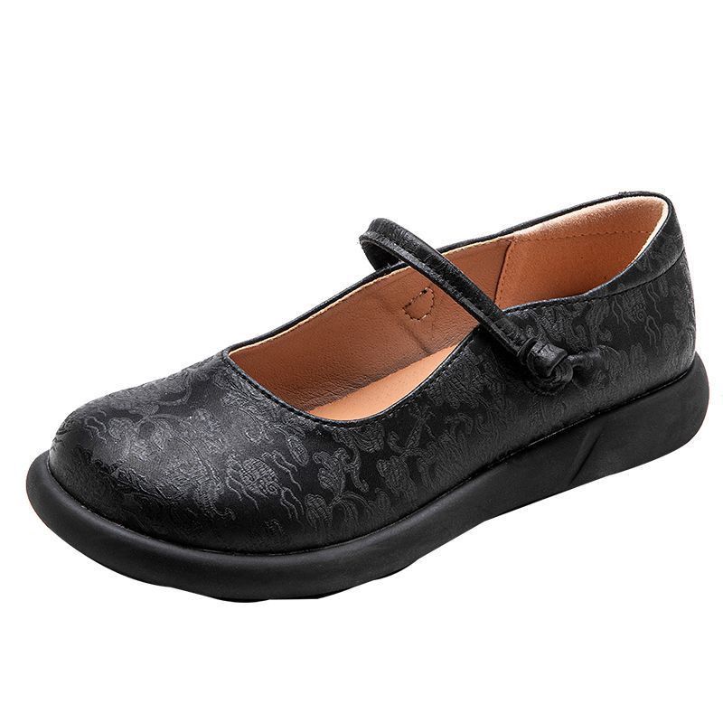 Fashion 2025 New strappy flats spring shoes for women summer loafers woman wide fit mary jane shoes green flats slip on moccasins retro