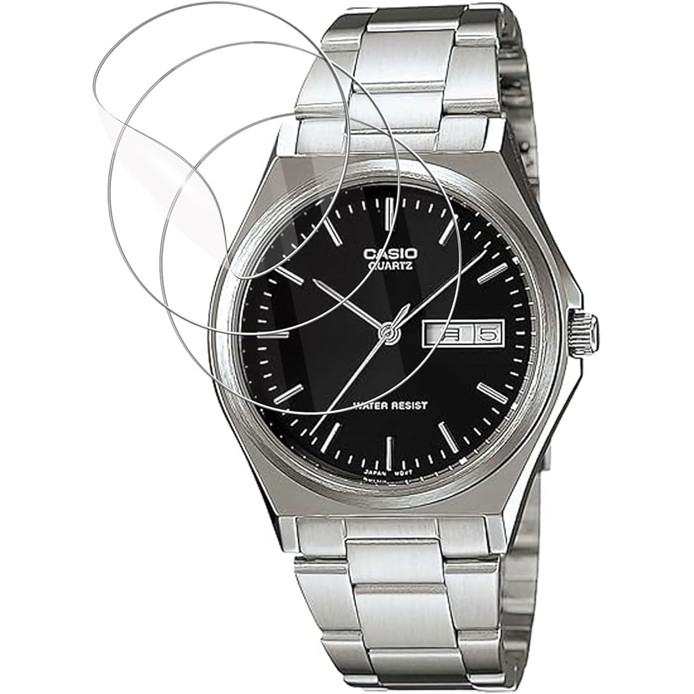 Совместимый ремешок Casio Collection MTP-1240DJ-1AJH Мужской Серебристый Защитная пленка Высокая прозрачность ...