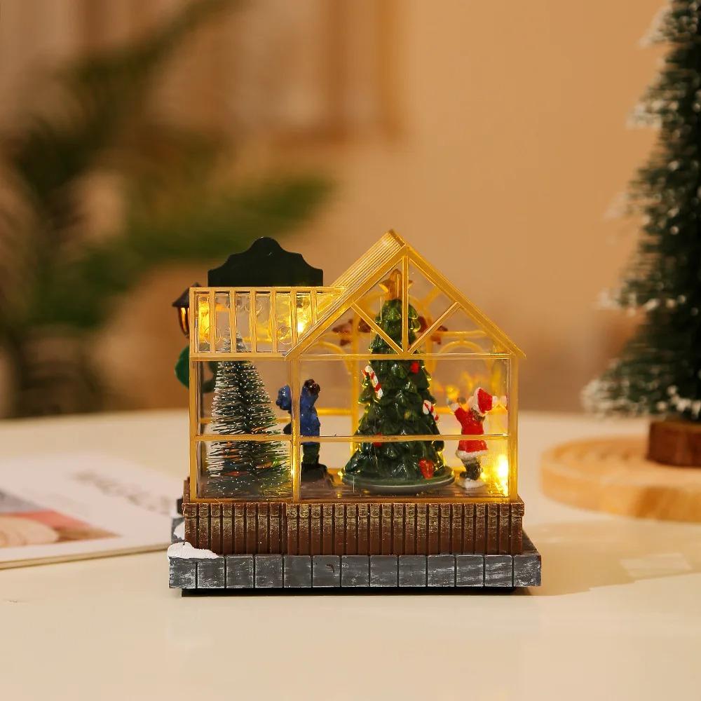 Festival Scene Musical Village Scene Decor Resin Xmas Window Display Pendant
