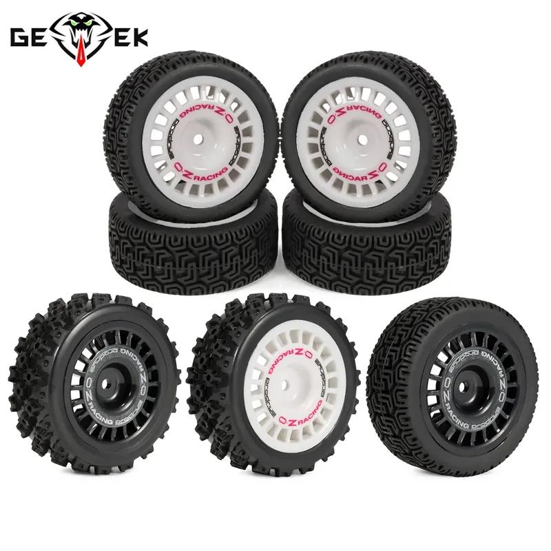 4Pcs RC Rally Tires Glued On Road Tyre Wheels with 12mm Hex for Tamiya TT02 TT-01 XV01 PTG-2 DF-03 WR8 Racing Car Upgrades