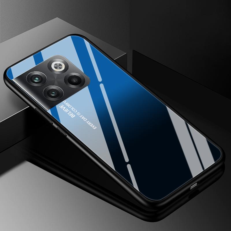 Gehärtetes Glas Handyhülle Für Oneplus 9rt 10T Ace 10 Pro Hülle Oneplus 11 12 12R 10R 9 Pro Luxus Harte Rückseite Stoßfänger Oneplus12