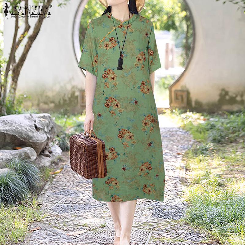 chinese dress ladies ZANZEA Women's Button Down Floral Print Shirt Dress Long Sleeve Casual  Loose Long Blouse Maxi Dresses, Yellow-128, Small : Amazon.com.au: Clothing,  Shoes & Accessories