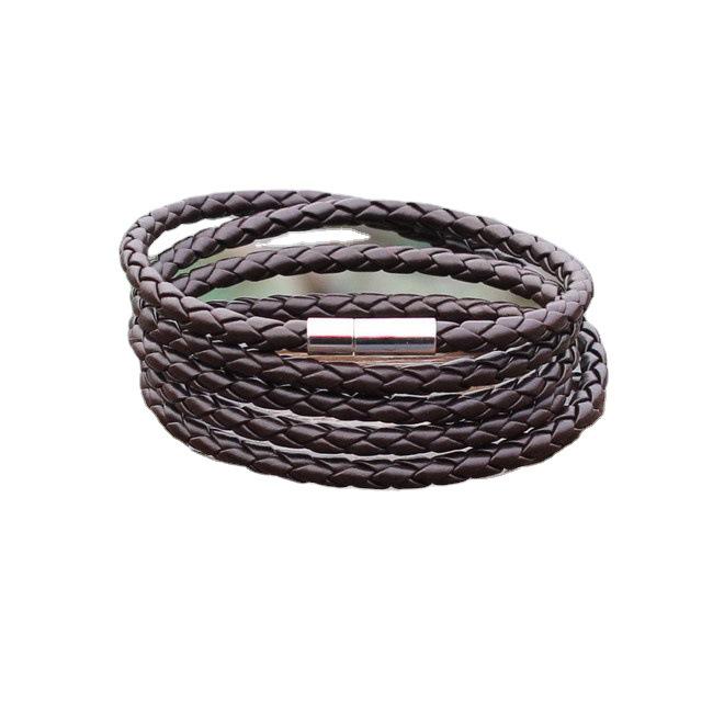 Unisex Handmade Multi-layer Leather Cord Bracelet - Japanese Korean Style Wristband Jewelry