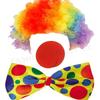 Roleplay Joker Outfit With Clown Nose And Wig Set For Cosplay Costume Events