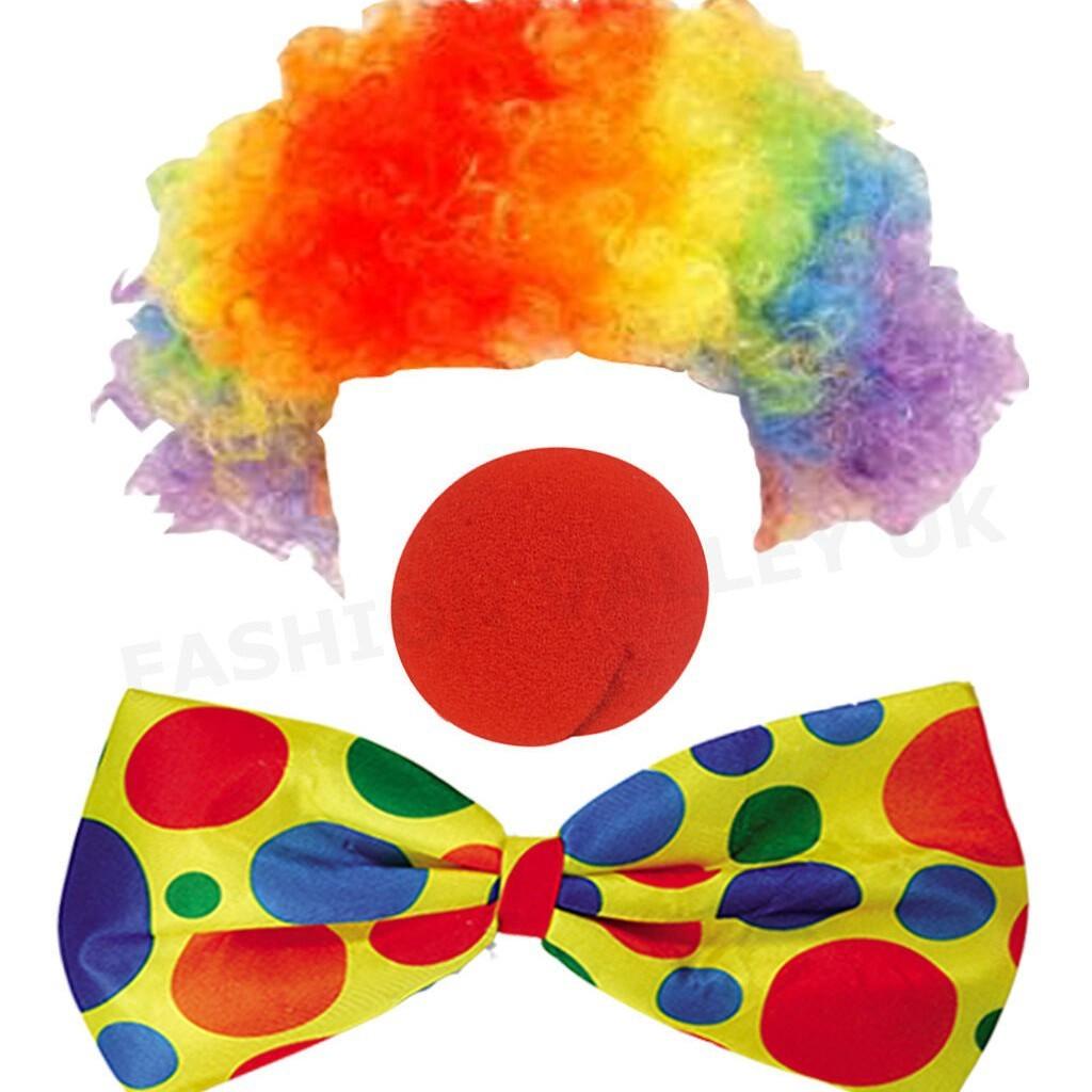Roleplay Joker Outfit With Clown Nose And Wig Set For Cosplay Costume Events
